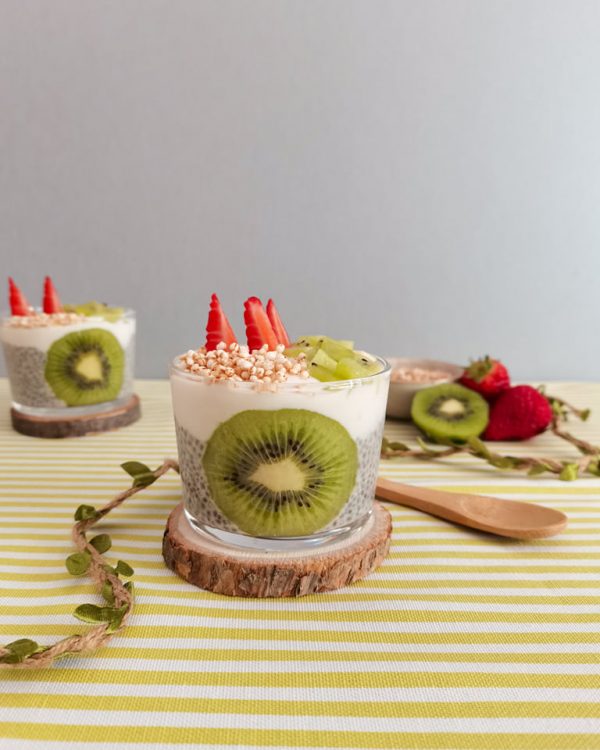 Pudim de chia com quivi