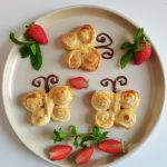 receita vegana de borboletas com massa folhada vegana.