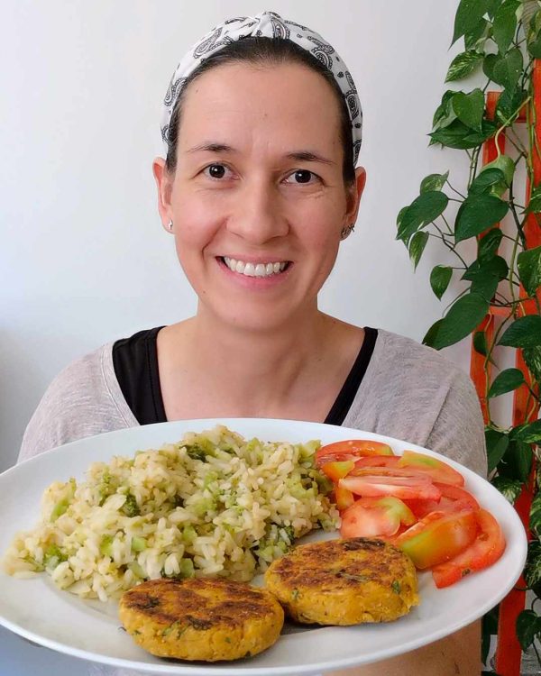 receita vegetariana e sem glúten de hambúrguer de grão de bico